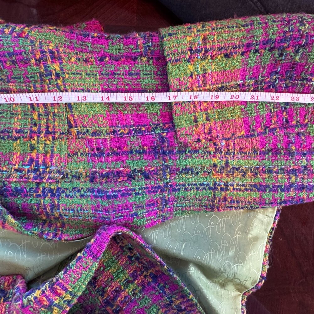 Vintage Bazar Christian LaCroix Sz 40FR Multicolor Wool Blend Academia Suit - Picture 14 of 16